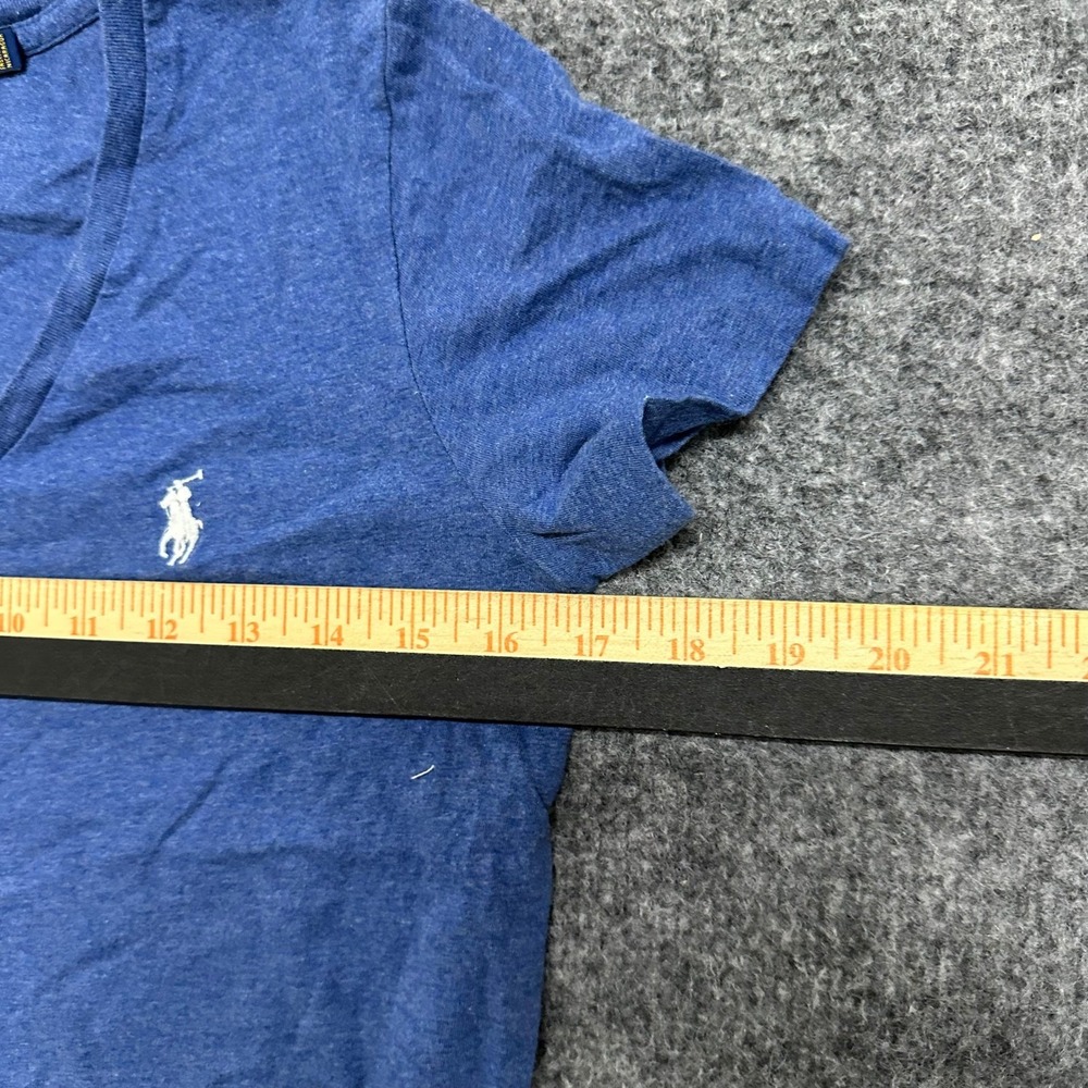Polo Ralph Lauren T-Shirt Womens Size S Blue VNeck Cotton Short Sleeve Pony Logo - Picture 4 of 7